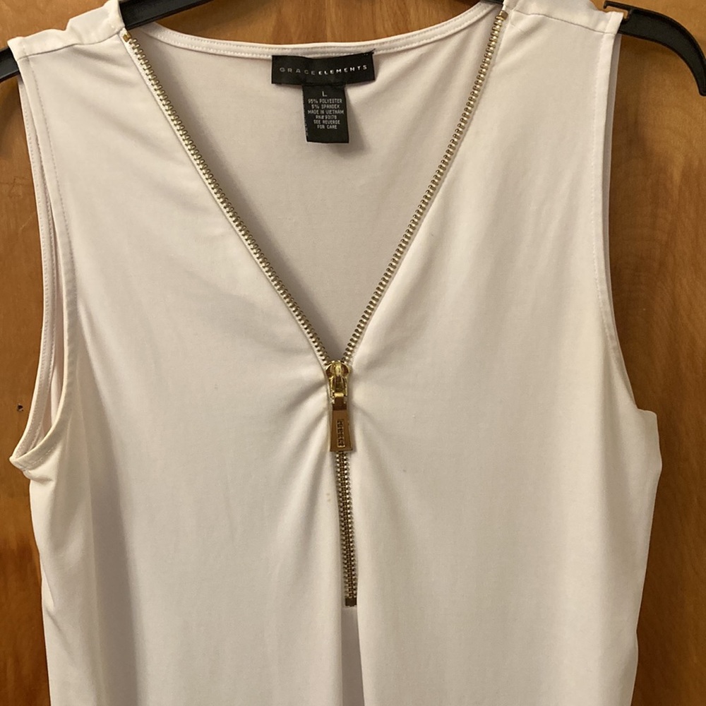Grace Elements White Sleeveless Top - image 5